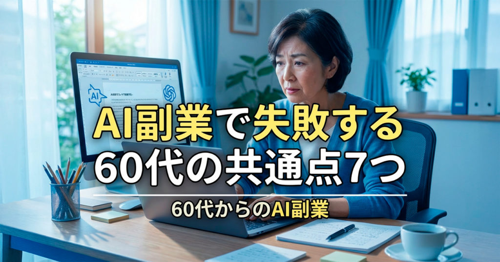 AI副業で失敗する60代の共通点7つ